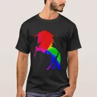 Proud Unicorn of Colorful Stain Glass Design, ZKOA T-Shirt