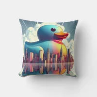 Rubber Duckie Duck  Throw Pillow