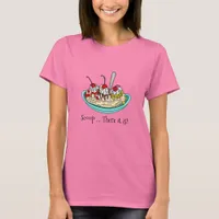 Banana Split Ice Cream Pun  T-Shirt