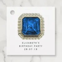 Sapphire September Birthstone Favor Tags