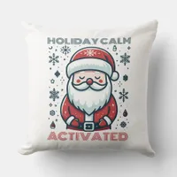 Holiday Calm Activated Santa Throw Pillow 