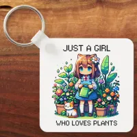 Just a Girl Who Loves Plants Keychain