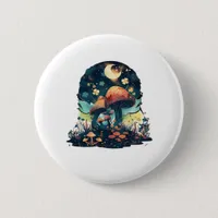 Cottagecore And Aesthetic Goblincore Mushroom Fair Button