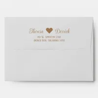 Country Rustic Floral Lace Wedding Envelope