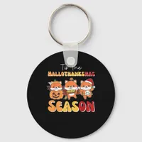 Christmas Halloween Tis The Hallothanksmas Season Keychain