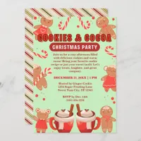 Cookies & Coca Christmas Green Party Invitation