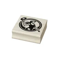 Female Disc Golfer Rubber Stamp