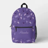 Pretty Pink and Purple Butterflies Printed Backpack