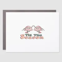 Tis The Season Retro Groovy Christmas Vintage Chri Car Magnet