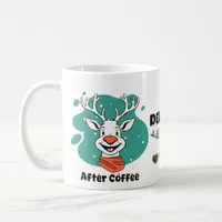 Delicate Soul Reindeer Before and After Coffee Mug