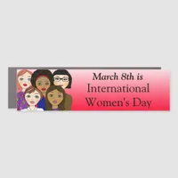 March 8th is International Women's Day Car Magnet