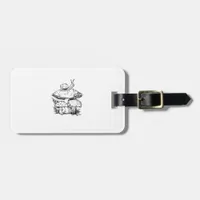 Cottagecore Goblincore Mushroom Snail Luggage Tag