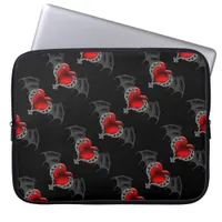 Goth Heart with Bat Wings Laptop Sleeve