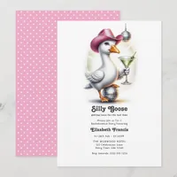 Silly Goose Getting Loose Funny Bachelorette Party Invitation