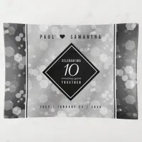 Elegant 10th Tin Wedding Anniversary Celebration Trinket Tray