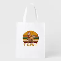 F-Caw-F Chicken Humor Essential Minimal Clean Grocery Bag