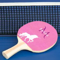 Unicorn pink glitter monogram name girl ping pong paddle