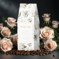 Pearl Blush Floral Wedding Thank You ID989 Roasted Coffee