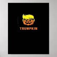 Trumpkin Make Halloween Great Again USA Flag Funny Poster