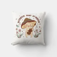 Wonder and Wander Singing Mushroom Fairy Throw Pillow