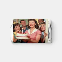Funny Retro Friends Celebrating a Birthday Photo Hershey's Miniatures