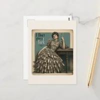 I Dont Give a Fork Faux Vintage Postcard