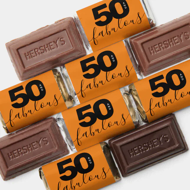 Modern Girly Orange 50 and Fabulous Hershey's Miniatures