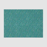 Teal and Gold Stars Tissue Paper