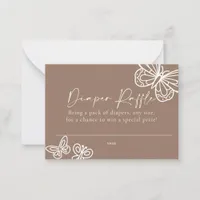 Boho Diaper Raffle Baby Shower Card 
