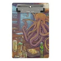 Octopus Bartender  Mini Clipboard