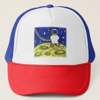 Space Meeple Astronaut Tabletop Game Art Trucker Hat