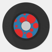 4th July Sock Hop Party Classic Round Sticker