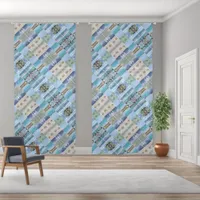 Caribbean Photo Collage tiled pattern Sheer Curtains