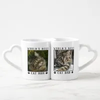 World's Best Cat Mom and Dad Two Pet Photos Coffee Mug Set