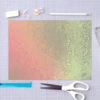 Shades of Green and Orange Pattern Tissue Paper