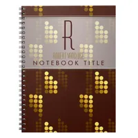 Chocolate Gold  Lights Trendy Modern Notebook