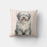 Custom Watercolor Sheepdog Pillow Cover Decor