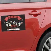 Patriotic US 250 Years of Liberty Silly Car Magnet