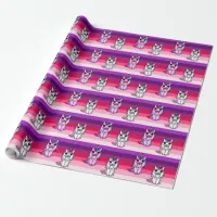 Pink Purple Whimsical  Unicorns Fairy Tale Wrapping Paper