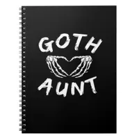 Goth Aunt Funny Emo Auntie Punk Cute Skeleton Hand Notebook