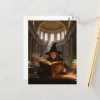 Witch in the Library  Postcard