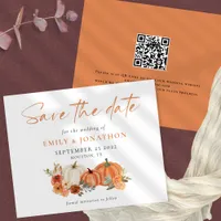 PAPER Pumpkins Florals QR Fall Wedding Save Date