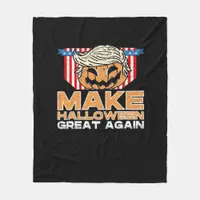 Trumpkin Halloween Vintage Political Funny Fleece Blanket