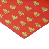 Christmas Gold Detailed Foil Trees Tissue Paper