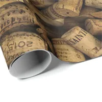 Vineyard Pile of Winemaking Wine Bottle Corks Wrapping Paper