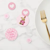 Pink Bunny Rabbit Baby Girl Baby Shower Confetti