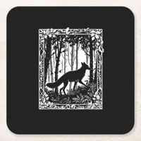 In Forest Cottagecore Goblincore Forestcore Aesthe Square Paper Coaster