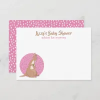 Kangaroo Baby Girl Shower Pink Invitation