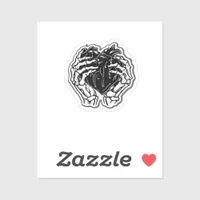 Skeleton Heart Hands Funny Playful Mood Sticker
