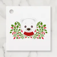 Cute Christmas Bear Favor Tags